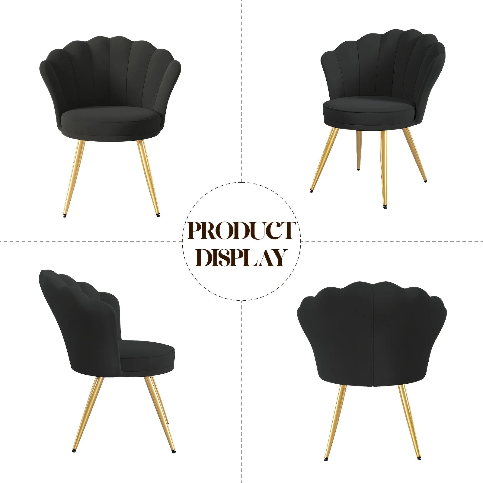 Modern Velvet Accent  Chair With Back, Upholstered Vanity For Makeup Room, Makeup Side  Desk  With Golden Me