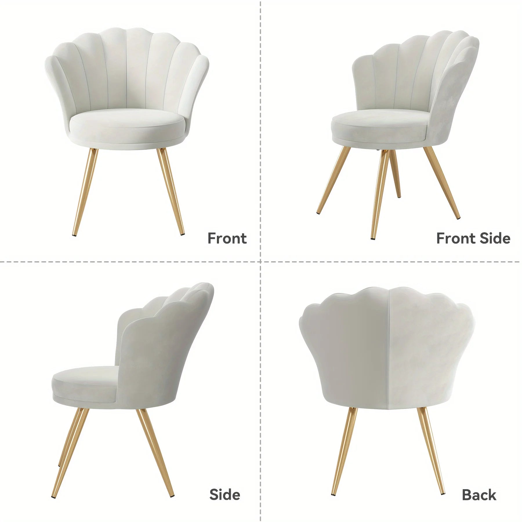 Modern Velvet Accent  Chair With Back, Upholstered Vanity For Makeup Room, Makeup Side  Desk  With Golden Me