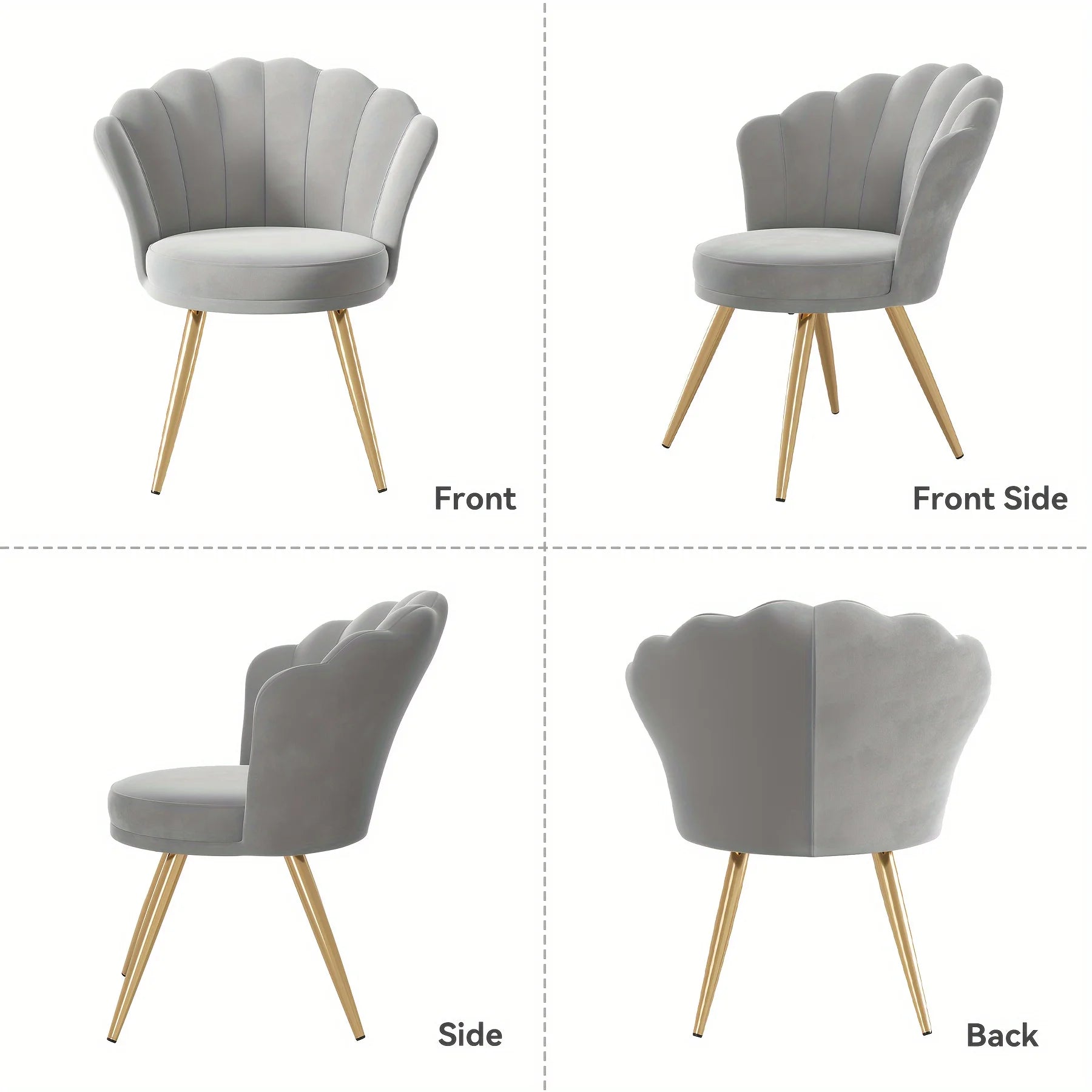 Modern Velvet Accent  Chair With Back, Upholstered Vanity For Makeup Room, Makeup Side  Desk  With Golden Me